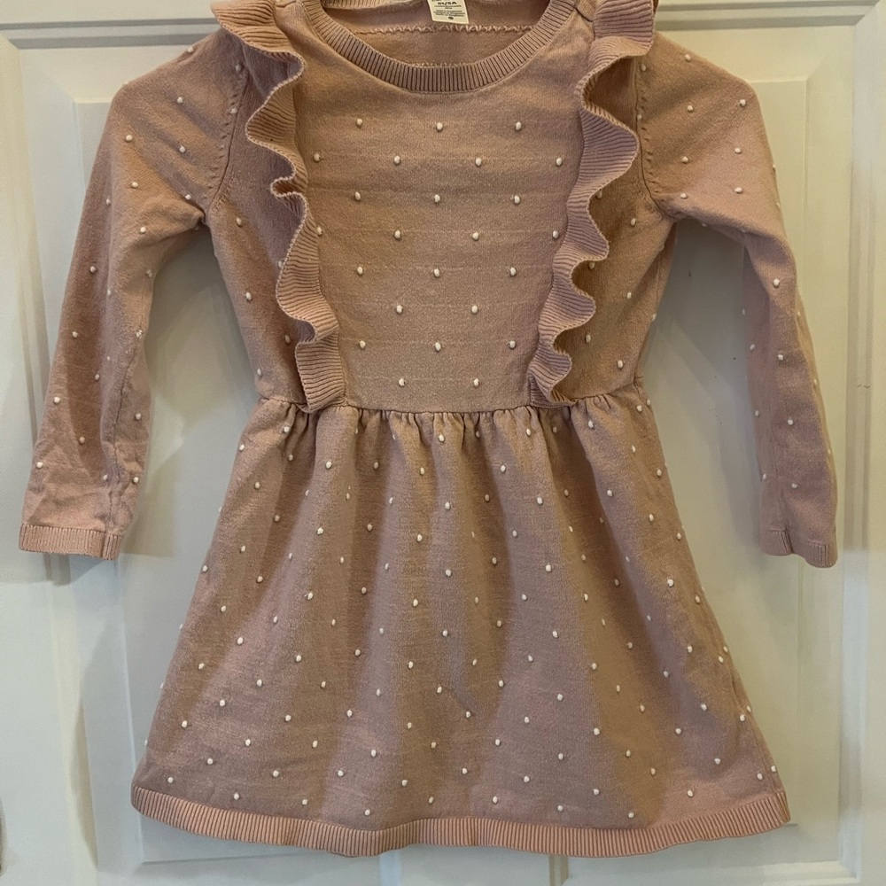Carter's Light Pink Ruffle Dot Dress